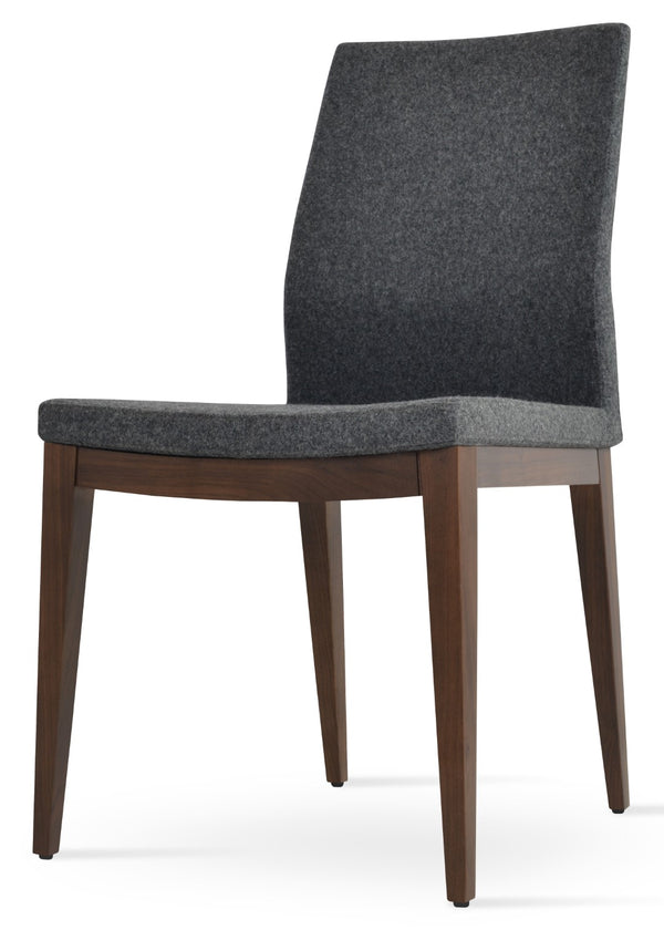 Soho Concept Pasha Wood Dining Chair In Amber – Stylish Camira Blazer Wool Fabric With 10-year Guarantee! Walnut  Soho-concept-dining-chair-04903