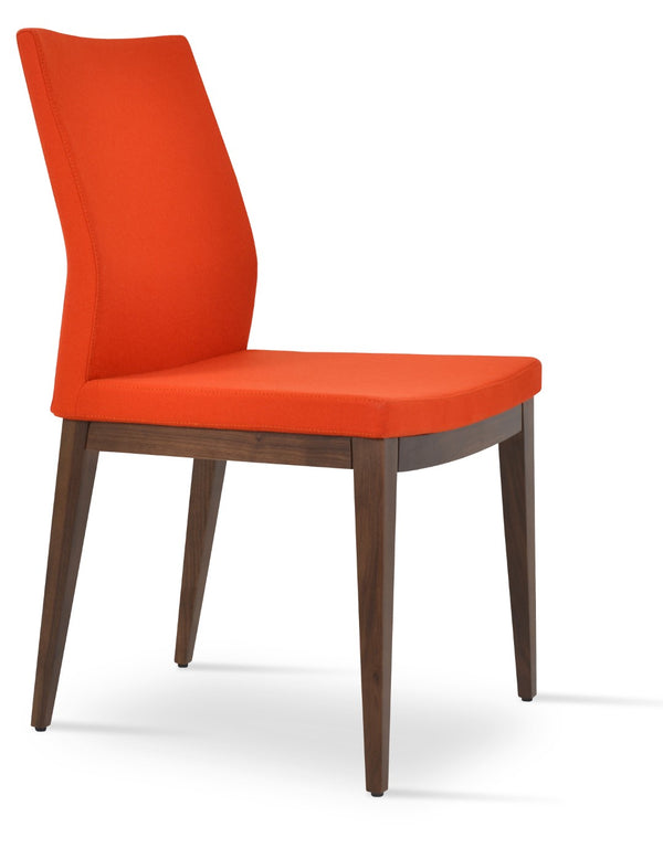 Soho Concept Pasha Wood Dining Chair - Elegant Upholstered Comfort In Beech, 10-year Guarantee & Stylish Options Walnut,Orange  Soho-concept-dining-chair-04899