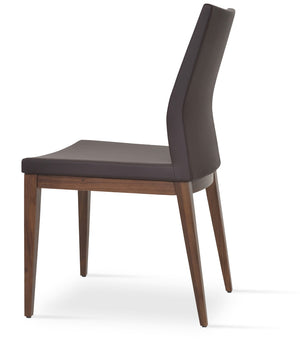 Soho Concept Pasha Wood Dining Chair - Stylish Leatherette Seating With 2-year Guarantee, Limited Stock Available! Walnut,Brown  Soho-concept-dining-chair-04896