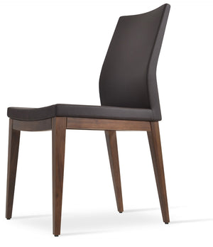 Soho Concept Pasha Wood Dining Chair - Stylish Leatherette Seating With 2-year Guarantee, Limited Stock Available! Walnut,Brown  Soho-concept-dining-chair-04894