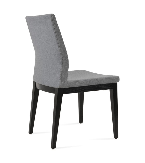 Soho Concept Pasha Wood Dining Chair - Stylish & Durable, 400 Lbs Capacity, Camira Boucle Or Leather Upholstery Ash,Grey  Soho-concept-dining-chair-04913