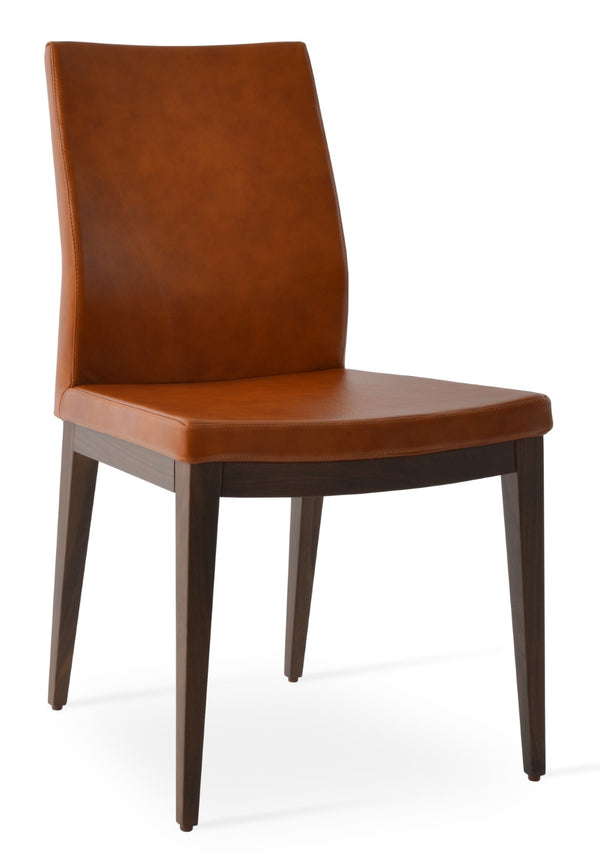Soho Concept Pasha Wood Dining Chair - Stylish Leatherette Seating With 2-year Guarantee, Limited Stock Available! Walnut  Soho-concept-dining-chair-04918