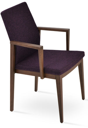 Soho Concept Pasha Wood Armchair Dining Chair - Durable Beech With Stylish Upholstery Options & 10-year Guarantee Walnut  Soho-concept-dining-chair-04934
