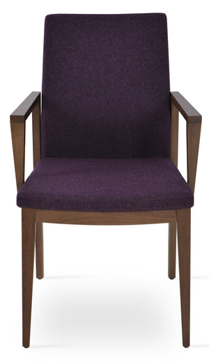 Soho Concept Pasha Wood Armchair Dining Chair - Durable Beech With Stylish Upholstery Options & 10-year Guarantee Walnut  Soho-concept-dining-chair-04933