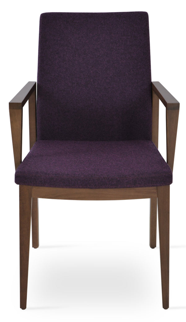 Soho Concept Pasha Wood Armchair Dining Chair - Durable Beech With Stylish Upholstery Options & 10-year Guarantee Walnut  Soho-concept-dining-chair-04933