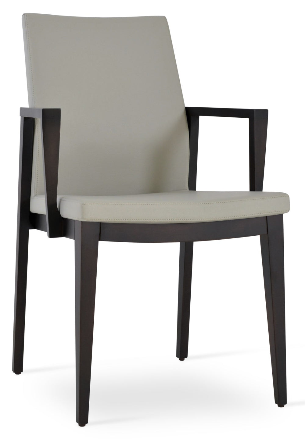 Soho Concept Pasha Wood Armchair Dining Chair - Elegant Leatherette Seat, 2-year Guarantee, 350 Lb Capacity Walnut,Cream  Soho-concept-dining-chair-04937