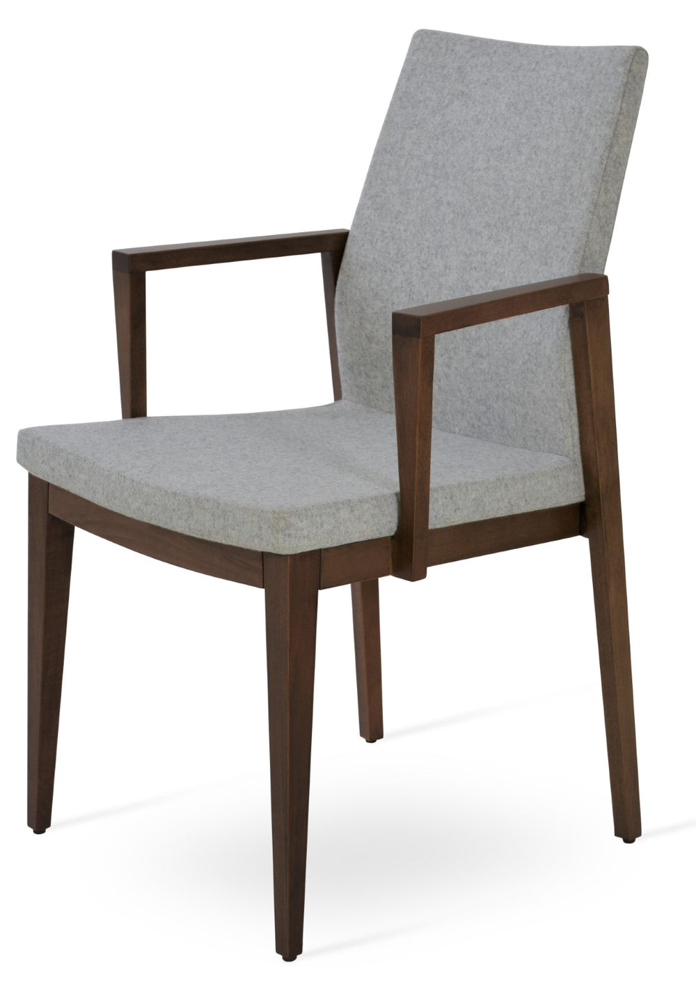 Soho Concept Pasha Wood Armchair With Camira Era Fabric - Premium Comfort, 10-year Guarantee, Walnut Finish Walnut,Silver  Soho-concept-dining-chair-04931