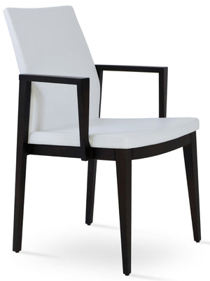 Soho Concept Pasha Wood Armchair Dining Chair - Durable Beech With Stylish Upholstery Options & 10-year Guarantee White  Soho-concept-dining-chair-04941