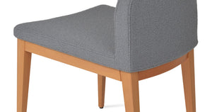 Soho Concept Pasha Wood Dining Chair - Stylish & Durable, 400 Lbs Capacity, Camira Boucle Or Leather Upholstery Natural,Grey  Soho-concept-dining-chair-04948