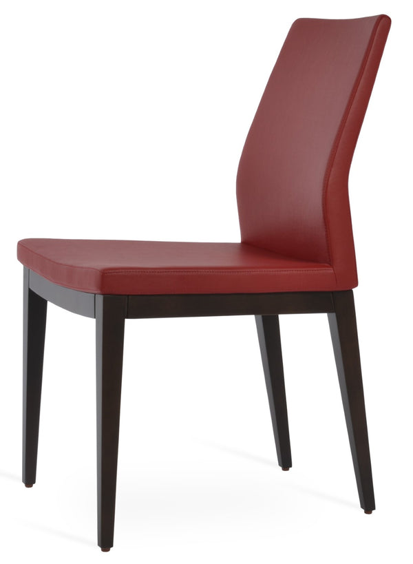 Soho Concept Pasha Wood Dining Chair - Stylish Leatherette Seating With 2-year Guarantee, Limited Stock Available! Red  Soho-concept-dining-chair-04950
