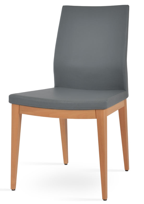 Soho Concept Pasha Wood Dining Chair - Stylish Leatherette Seating With 2-year Guarantee, Limited Stock Available! Natural,Grey  Soho-concept-dining-chair-04969