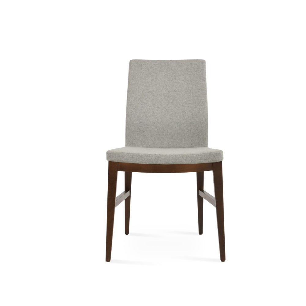 Soho Concept Pasha Wood Armchair Dining Chair - Durable Camira Blazer Wool, 10-year Guarantee, Elegant Design Natural,Silver  Soho-concept-dining-chair-04963