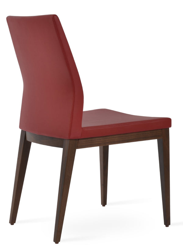 Soho Concept Pasha Wood Dining Chair - Stylish Leatherette Seating With 2-year Guarantee, Limited Stock Available! Walnut,Red  Soho-concept-dining-chair-04980