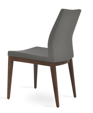 Soho Concept Pasha Wood Dining Chair - Stylish Leatherette Seating With 2-year Guarantee, Limited Stock Available! Walnut,Grey  Soho-concept-dining-chair-04974
