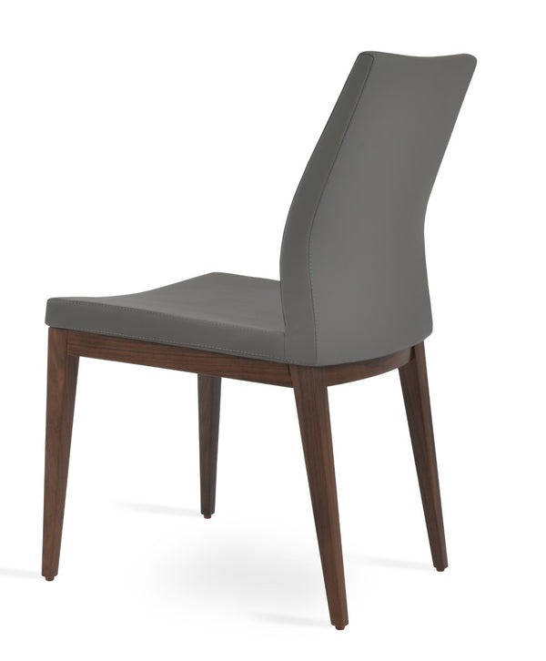 Soho Concept Pasha Wood Dining Chair - Stylish Leatherette Seating With 2-year Guarantee, Limited Stock Available! Walnut,Grey  Soho-concept-dining-chair-04974