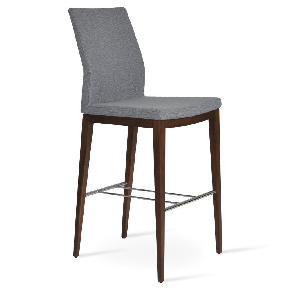 Soho Concept Pasha Wood Barstools & Counterstools - Premium Camira Yoredale Fabric, 10-year Guarantee, Ergonomic Comfort Ash,Natural,Beige  Soho-concept-dining-chair-09061