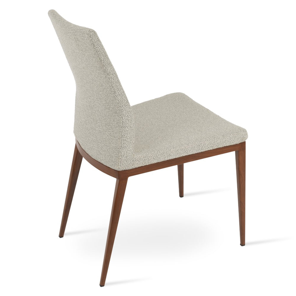 Soho Concept Pasha Mw Contemporary Dining Chair - Stylish Metal Base, Multiple Fabrics, 10-year Guarantee, Chic Design Walnut,White,Grey  Soho-concept-dining-chair-04800