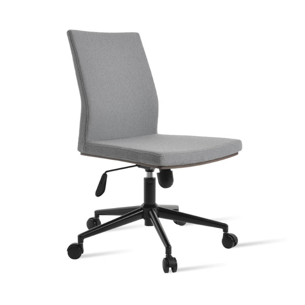 Soho Concept Pasha Office Chair – Elegant Grey Boucle Fabric, 10-year Warranty, Adjustable Height, Durable Design Grey  Soho-concept-dining-chair-11913