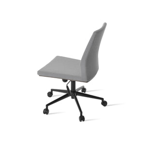Soho Concept Pasha Office Chair – Elegant Grey Boucle Fabric, 10-year Warranty, Adjustable Height, Durable Design Grey  Soho-concept-dining-chair-12713