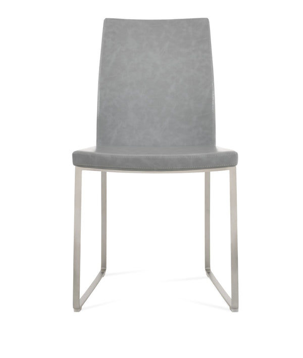 Soho Concept Pasha Sled Dining Chair - Premium Upholstery Options & Strong Base, 10-year Guarantee, Stylish Design Light Grey  Soho-concept-dining-chair-04849