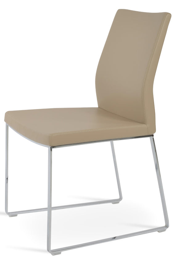 Soho Concept Pasha Sled Dining Chair - Premium Upholstery Options & Strong Base, 10-year Guarantee, Stylish Design Chrome  Soho-concept-dining-chair-04843