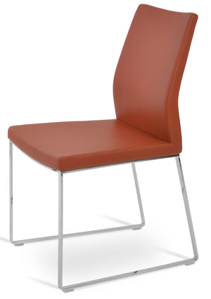Soho Concept Pasha Sled Dining Chair - Premium Upholstery Options & Strong Base, 10-year Guarantee, Stylish Design Chrome  Soho-concept-dining-chair-04839