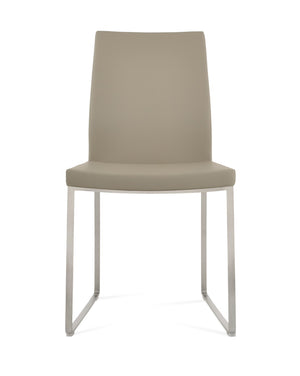 Soho Concept Pasha Sled Dining Chair In Soft Cream - Stylish Leatherette Design With 2-year Guarantee Included! Bone  Soho-concept-dining-chair-04844