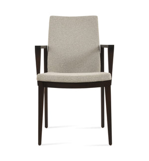 Soho Concept Pasha Wood Armchair Dining Chair - Durable Beech With Stylish Upholstery Options & 10-year Guarantee White,Grey  Soho-concept-dining-chair-04924