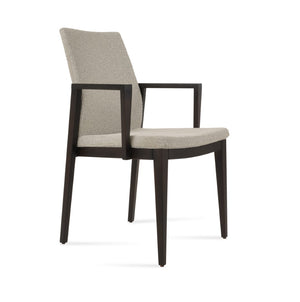 Soho Concept Pasha Wood Armchair Dining Chair - Durable Beech With Stylish Upholstery Options & 10-year Guarantee White,Grey  Soho-concept-dining-chair-04924