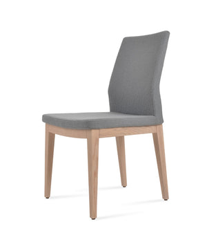 Soho Concept Pasha Wood Dining Chair - Stylish & Durable, 400 Lbs Capacity, Camira Boucle Or Leather Upholstery Ash,Natural,White,Grey  Soho-concept-dining-chair-04954