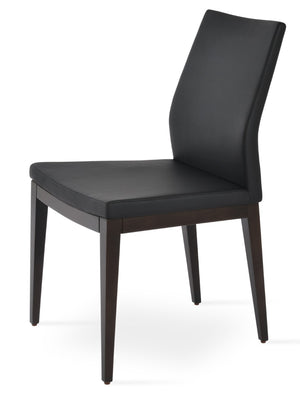 Soho Concept Pasha Wood Dining Chair - Stylish Leatherette Seating With 2-year Guarantee, Limited Stock Available! Black  Soho-concept-dining-chair-04981