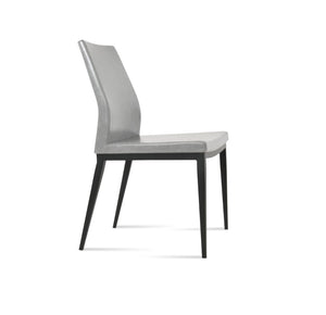 Soho Concept Pasha Mw Dining Chair - Stylish Fire-resistant Leatherette, Strong Metal Base, 2-year Guarantee Black,Light Grey  Soho-concept-dining-chair-04808