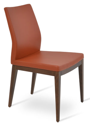 Soho Concept Pasha Wood Dining Chair - Stylish Leatherette Seating With 2-year Guarantee, Limited Stock Available! Walnut  Soho-concept-dining-chair-04975