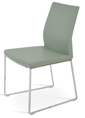 Soho Concept Pasha Sled Dining Chair - Premium Upholstery Options & Strong Base, 10-year Guarantee, Stylish Design Chrome  Soho-concept-dining-chair-04842