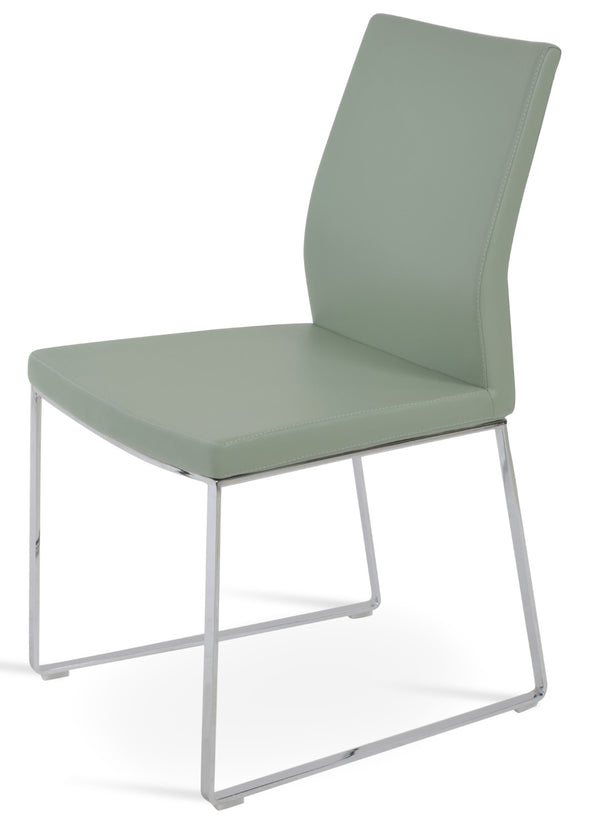Soho Concept Pasha Sled Dining Chair - Premium Upholstery Options & Strong Base, 10-year Guarantee, Stylish Design Chrome  Soho-concept-dining-chair-04842