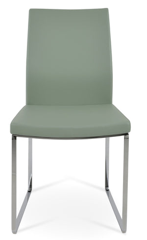 Soho Concept Pasha Sled Dining Chair - Premium Upholstery Options & Strong Base, 10-year Guarantee, Stylish Design Chrome  Soho-concept-dining-chair-04842
