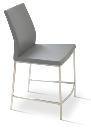 Soho Concept Pasha Metal Barstools & Counterstools - Modern Industrial Design With Plush Fabrics & 10-year Guarantee Grey  Soho-concept-dining-chair-09076