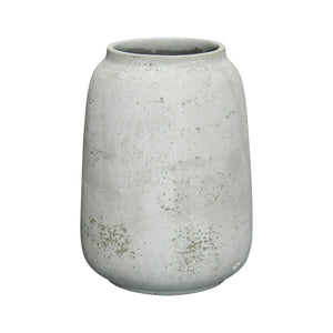 Lh Imports Taxco Large Vase - Elegant Antique Style For Home Decor, Perfect For Enhancing Any Space's Beauty White Antique White Ro,Cement Pat034l-aw