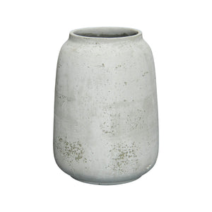 Lh Imports Taxco Large Vase - Elegant Antique Style For Home Decor, Perfect For Enhancing Any Space's Beauty White Antique White Ro,Cement Pat034m-aw