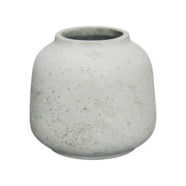 Lh Imports Taxco Large Vase - Elegant Antique Style For Home Decor, Perfect For Enhancing Any Space's Beauty White Antique White Ro,Cement Pat034s-aw