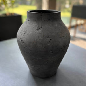 Lh Imports Amphora Large Vase - Elevate Your Home Decor With Timeless Rustic Charm And Elegant Design Brown Antique Brown Ro,Cement Pat035l-ch