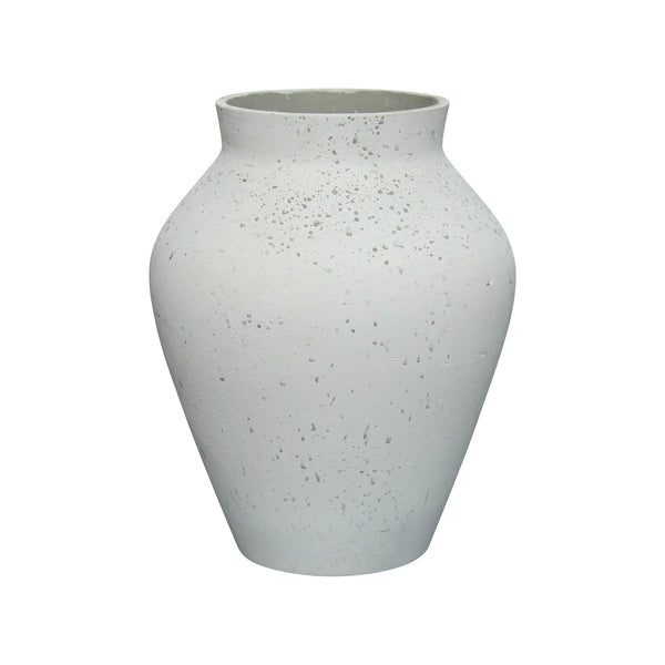 Lh Imports Amphora Large Vase - Elevate Your Home Decor With Timeless Rustic Charm And Elegant Design White Antique White Ro,Cement Pat035m-aw