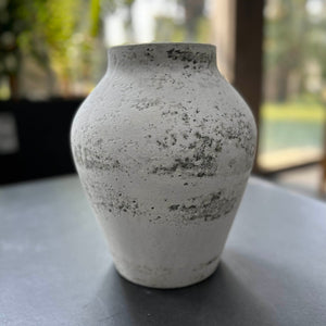 Lh Imports Amphora Large Vase - Elevate Your Home Decor With Timeless Rustic Charm And Elegant Design White Antique White Ro,Cement Pat035m-aw