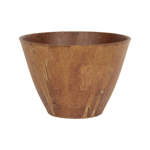 Lh Imports Rustic Conical Bowl - Charming Limestone Decor For Home Beautification And Elegant Style Brown Limestone Pat037-co
