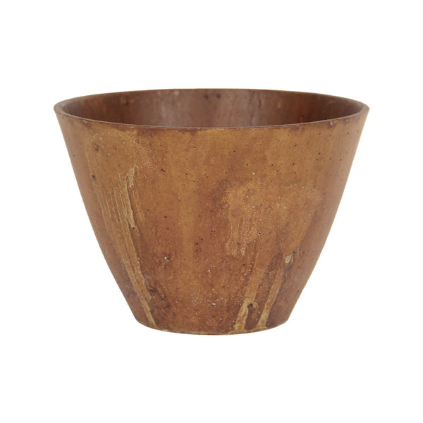 Lh Imports Rustic Conical Bowl - Charming Limestone Decor For Home Beautification And Elegant Style Brown Limestone Pat037-co