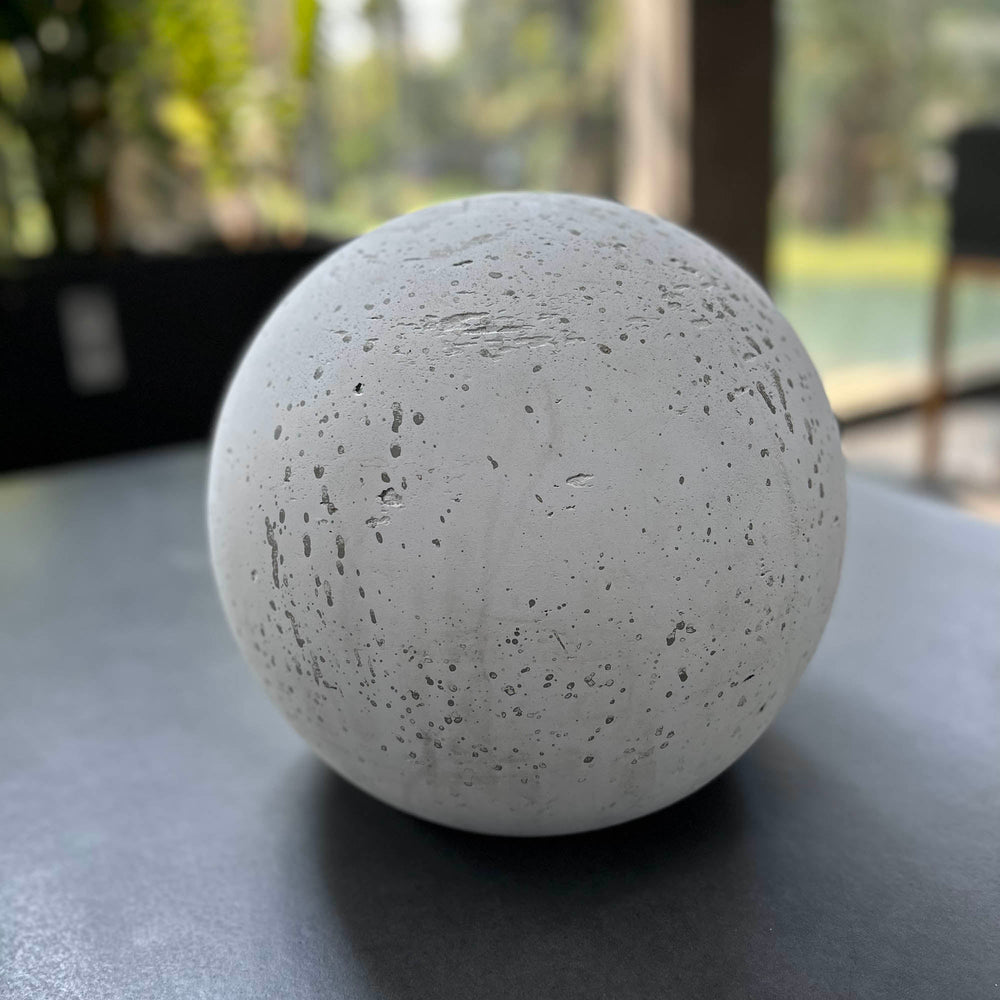 Lh Imports Amphora Sphere - Antique White Elegance For Home Decor, Perfect For Enhancing Your Living Space! White Antique White Ro,Cement Pat045