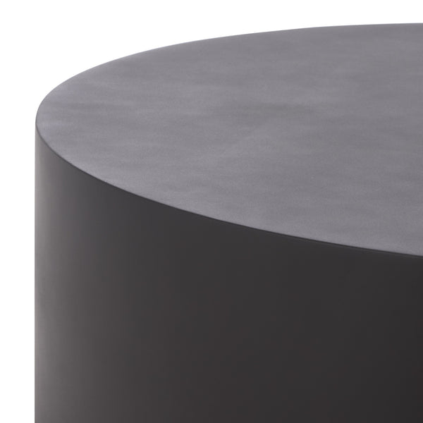 Georgia Round Coffee Table Low-Profile 31.5" Durable Polyfiber Modern Centerpiece For Living Rooms