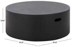 Georgia Round Coffee Table Low-Profile 31.5" Durable Polyfiber Modern Centerpiece For Living Rooms