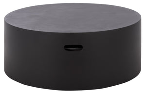 Georgia Round Coffee Table Low-Profile 31.5" Durable Polyfiber Modern Centerpiece For Living Rooms