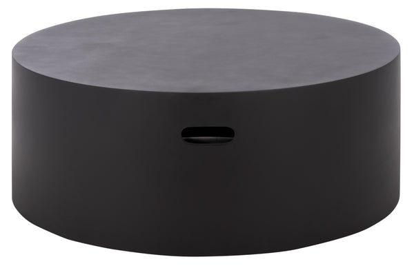 Georgia Round Coffee Table Low-Profile 31.5" Durable Polyfiber Modern Centerpiece For Living Rooms